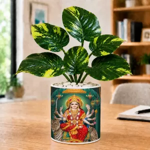 Artificial Tree Ceramic Photo Pot With White Stones 3x4 Inch (F165899) Artificial Tree Ceramic Photo Pot With White Stones 3x4 Inch (F165899)