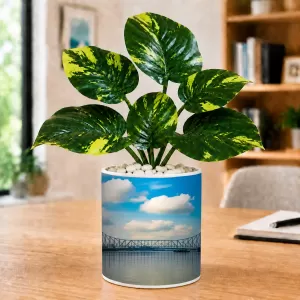 Artificial Tree Ceramic Photo Pot With White Stones 3x4 Inch (F165904) Artificial Tree Ceramic Photo Pot With White Stones 3x4 Inch (F165904)