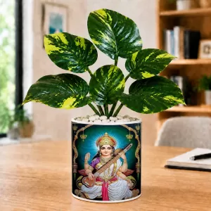 Artificial Tree Ceramic Photo Pot With White Stones 3x4 Inch (F165909) Artificial Tree Ceramic Photo Pot With White Stones 3x4 Inch (F165909)