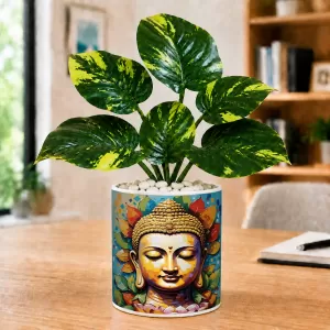 Artificial Tree Ceramic Photo Pot With White Stones 3x4 Inch (F165913) Artificial Tree Ceramic Photo Pot With White Stones 3x4 Inch (F165913)