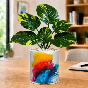 Artificial Tree Ceramic Photo Pot With White Stones 3x4 Inch (F165914) Artificial Tree Ceramic Photo Pot With White Stones 3x4 Inch (F165914)