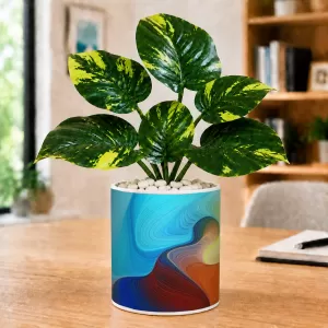 Artificial Tree Ceramic Photo Pot With White Stones 3x4 Inch (F165916) Artificial Tree Ceramic Photo Pot With White Stones 3x4 Inch (F165916)
