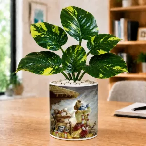 Artificial Tree Ceramic Photo Pot With White Stones 3x4 Inch (F165920) Artificial Tree Ceramic Photo Pot With White Stones 3x4 Inch (F165920)
