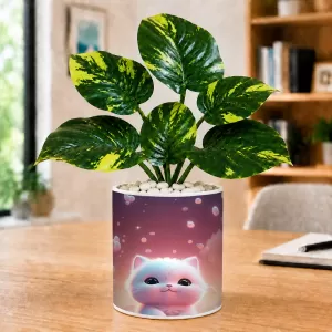 Artificial Tree Ceramic Photo Pot With White Stones 3x4 Inch (F165921) Artificial Tree Ceramic Photo Pot With White Stones 3x4 Inch (F165921)
