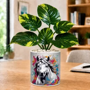 Artificial Tree Ceramic Photo Pot With White Stones 3x4 Inch (F165923) Artificial Tree Ceramic Photo Pot With White Stones 3x4 Inch (F165923)
