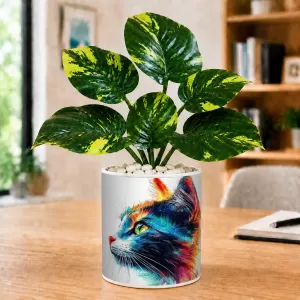 Artificial Tree Ceramic Photo Pot With White Stones 3x4 Inch (F165925) Artificial Tree Ceramic Photo Pot With White Stones 3x4 Inch (F165925)
