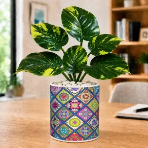 Artificial Tree Ceramic Photo Pot With White Stones 3x4 Inch (F165926) Artificial Tree Ceramic Photo Pot With White Stones 3x4 Inch (F165926)