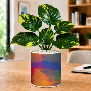 Artificial Tree Ceramic Photo Pot With White Stones 3x4 Inch (F165927) Artificial Tree Ceramic Photo Pot With White Stones 3x4 Inch (F165927)