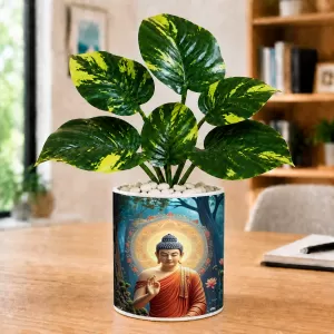 Artificial Tree Ceramic Photo Pot With White Stones 3x4 Inch (F165931) Artificial Tree Ceramic Photo Pot With White Stones 3x4 Inch (F165931)
