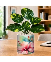 Artificial Tree Ceramic Photo Pot With White Stones 3x4 Inch (F165933)