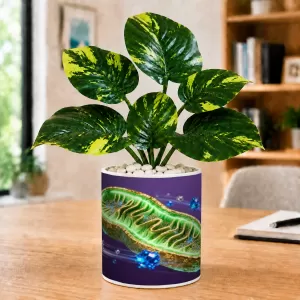 Artificial Tree Ceramic Photo Pot With White Stones 3x4 Inch (F165934) Artificial Tree Ceramic Photo Pot With White Stones 3x4 Inch (F165934)