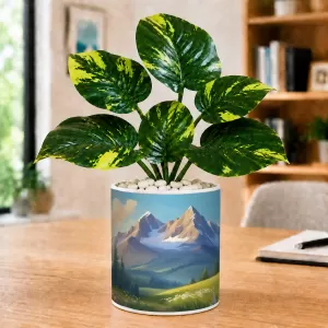 Artificial Tree Ceramic Photo Pot With White Stones 3x4 Inch (F165936) Artificial Tree Ceramic Photo Pot With White Stones 3x4 Inch (F165936)