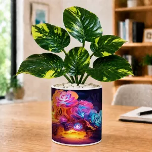 Artificial Tree Ceramic Photo Pot With White Stones 3x4 Inch (F165939) Artificial Tree Ceramic Photo Pot With White Stones 3x4 Inch (F165939)