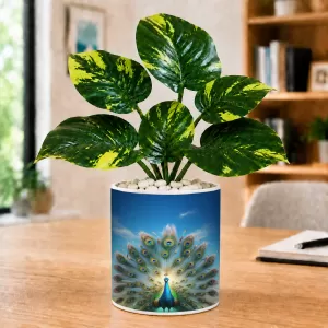 Artificial Tree Ceramic Photo Pot With White Stones 3x4 Inch (F165945) Artificial Tree Ceramic Photo Pot With White Stones 3x4 Inch (F165945)