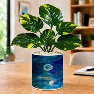 Artificial Tree Ceramic Photo Pot With White Stones 3x4 Inch (F165950) Artificial Tree Ceramic Photo Pot With White Stones 3x4 Inch (F165950)