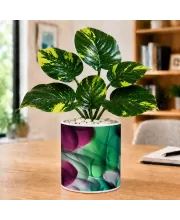 Artificial Tree Ceramic Photo Pot With White Stones 3x4 Inch (F165954)
