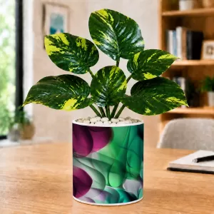 Artificial Tree Ceramic Photo Pot With White Stones 3x4 Inch (F165954) Artificial Tree Ceramic Photo Pot With White Stones 3x4 Inch (F165954)