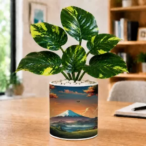 Artificial Tree Ceramic Photo Pot With White Stones 3x4 Inch (F165955) Artificial Tree Ceramic Photo Pot With White Stones 3x4 Inch (F165955)