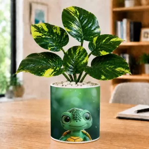 Artificial Tree Ceramic Photo Pot With White Stones 3x4 Inch (F165984) Artificial Tree Ceramic Photo Pot With White Stones 3x4 Inch (F165984)