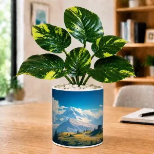 Artificial Tree Ceramic Photo Pot With White Stones 3x4 Inch (F165985) Artificial Tree Ceramic Photo Pot With White Stones 3x4 Inch (F165985)