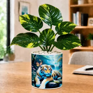 Artificial Tree Ceramic Photo Pot With White Stones 3x4 Inch (F165989) Artificial Tree Ceramic Photo Pot With White Stones 3x4 Inch (F165989)