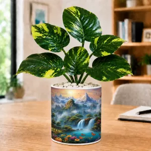 Artificial Tree Ceramic Photo Pot With White Stones 3x4 Inch (F165990) Artificial Tree Ceramic Photo Pot With White Stones 3x4 Inch (F165990)