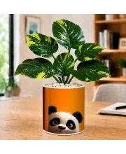 Artificial Tree Ceramic Photo Pot With White Stones 3x4 Inch (F165995)