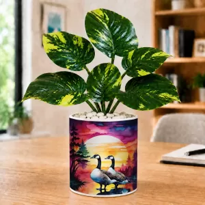 Artificial Tree Ceramic Photo Pot With White Stones 3x4 Inch (F165998) Artificial Tree Ceramic Photo Pot With White Stones 3x4 Inch (F165998)