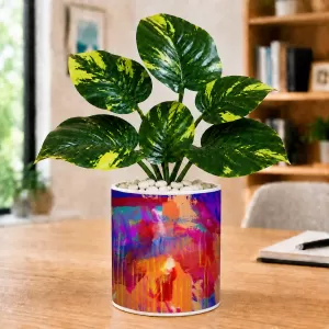 Artificial Tree Ceramic Photo Pot With White Stones 3x4 Inch (F166002) Artificial Tree Ceramic Photo Pot With White Stones 3x4 Inch (F166002)
