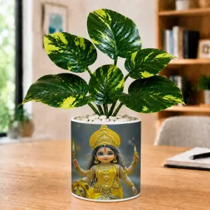 Artificial Tree Ceramic Photo Pot With White Stones 3x4 Inch (F166004) Artificial Tree Ceramic Photo Pot With White Stones 3x4 Inch (F166004)
