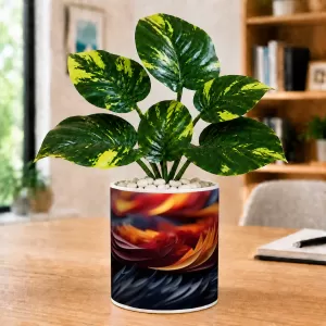 Artificial Tree Ceramic Photo Pot With White Stones 3x4 Inch (F166006) Artificial Tree Ceramic Photo Pot With White Stones 3x4 Inch (F166006)