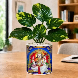 Artificial Tree Ceramic Photo Pot With White Stones 3x4 Inch (F166007) Artificial Tree Ceramic Photo Pot With White Stones 3x4 Inch (F166007)