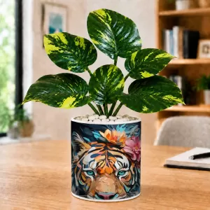 Artificial Tree Ceramic Photo Pot With White Stones 3x4 Inch (F166011) Artificial Tree Ceramic Photo Pot With White Stones 3x4 Inch (F166011)