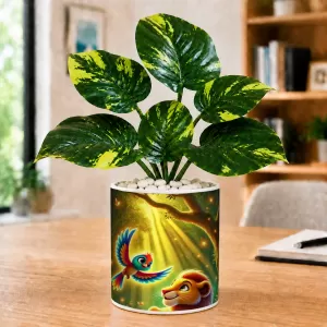 Artificial Tree Ceramic Photo Pot With White Stones 3x4 Inch (F166014) Artificial Tree Ceramic Photo Pot With White Stones 3x4 Inch (F166014)