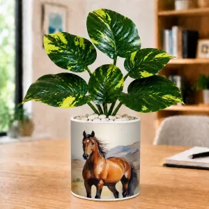 Artificial Tree Ceramic Photo Pot With White Stones 3x4 Inch (F166017) Artificial Tree Ceramic Photo Pot With White Stones 3x4 Inch (F166017)