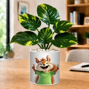 Artificial Tree Ceramic Photo Pot With White Stones 3x4 Inch (F166020) Artificial Tree Ceramic Photo Pot With White Stones 3x4 Inch (F166020)