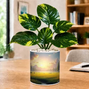 Artificial Tree Ceramic Photo Pot With White Stones 3x4 Inch (F166032) Artificial Tree Ceramic Photo Pot With White Stones 3x4 Inch (F166032)