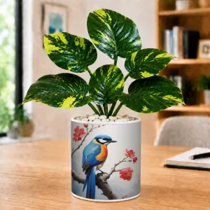 Artificial Tree Ceramic Photo Pot With White Stones 3x4 Inch (F166036) Artificial Tree Ceramic Photo Pot With White Stones 3x4 Inch (F166036)