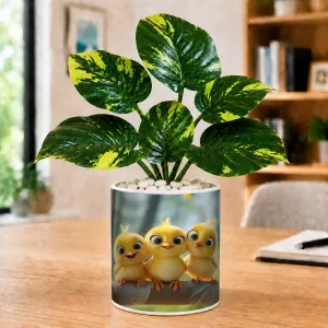 Artificial Tree Ceramic Photo Pot With White Stones 3x4 Inch (F166038) Artificial Tree Ceramic Photo Pot With White Stones 3x4 Inch (F166038)