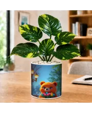 Artificial Tree Ceramic Photo Pot With White Stones 3x4 Inch (F166044)