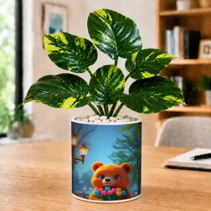 Artificial Tree Ceramic Photo Pot With White Stones 3x4 Inch (F166044) Artificial Tree Ceramic Photo Pot With White Stones 3x4 Inch (F166044)