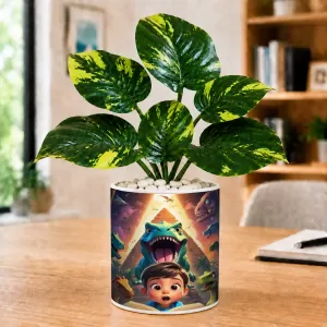 Artificial Tree Ceramic Photo Pot With White Stones 3x4 Inch (F166050) Artificial Tree Ceramic Photo Pot With White Stones 3x4 Inch (F166050)