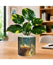 Artificial Tree Ceramic Photo Pot With White Stones 3x4 Inch (F166064)