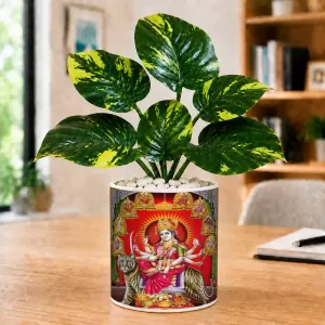 Artificial Tree Ceramic Photo Pot With White Stones 3x4 Inch (F166065) Artificial Tree Ceramic Photo Pot With White Stones 3x4 Inch (F166065)