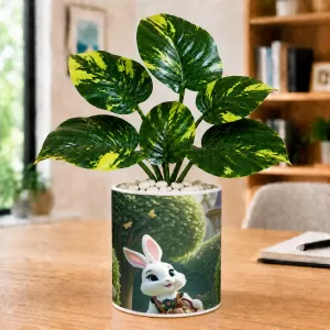 Artificial Tree Ceramic Photo Pot With White Stones 3x4 Inch (F166066) Artificial Tree Ceramic Photo Pot With White Stones 3x4 Inch (F166066)