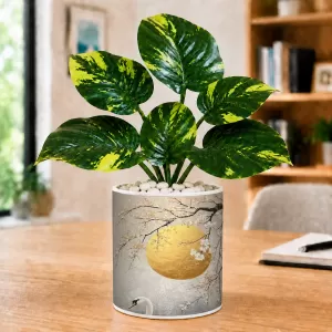 Artificial Tree Ceramic Photo Pot With White Stones 3x4 Inch (F166069) Artificial Tree Ceramic Photo Pot With White Stones 3x4 Inch (F166069)