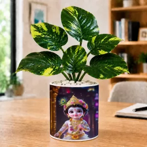 Artificial Tree Ceramic Photo Pot With White Stones 3x4 Inch (F166071) Artificial Tree Ceramic Photo Pot With White Stones 3x4 Inch (F166071)