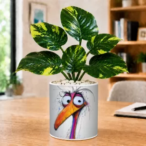 Artificial Tree Ceramic Photo Pot With White Stones 3x4 Inch (F166078) Artificial Tree Ceramic Photo Pot With White Stones 3x4 Inch (F166078)