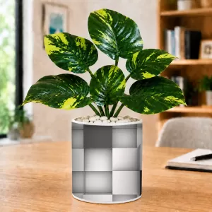 Artificial Tree Ceramic Photo Pot With White Stones 3x4 Inch (F166081) Artificial Tree Ceramic Photo Pot With White Stones 3x4 Inch (F166081)