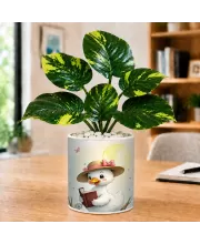 Artificial Tree Ceramic Photo Pot With White Stones 3x4 Inch (F166093)